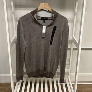 Banana Republic 1/2 Zip Brown Sweater size Medium with tags